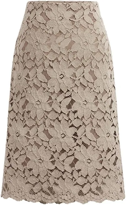 Wenseny Lace Midi Skirt